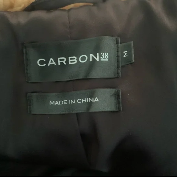 49. Carbon38 Double Breasted Teddy Coat Size M - Picture 15 of 16